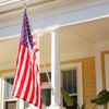 Flag Pole Holder,Flag Bracket,Wall Mount Bracket Hardwares,for Outside House,for Flag Mounting,Wind Proof Flag Bracket,with 4 Fixing Screws
