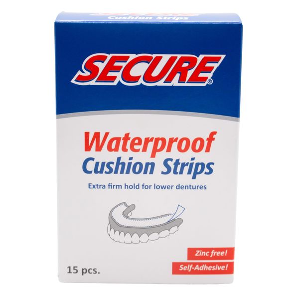 Secure Denture Adhesive Strips 15 ea (Pack of 2)