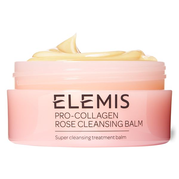 Elemis Pro-Collagen Rose Cleansing Balm, 3in1 Melting Facial Cleanser, Deep Face Wash, Infused with Essential Oils, Daily Moisturising Makeup Remover, 100 ml