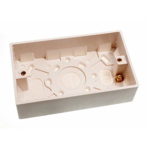 20 x Surface Mount PATTRESS Switch Socket Back Box 2 Gang 35MM DEEP