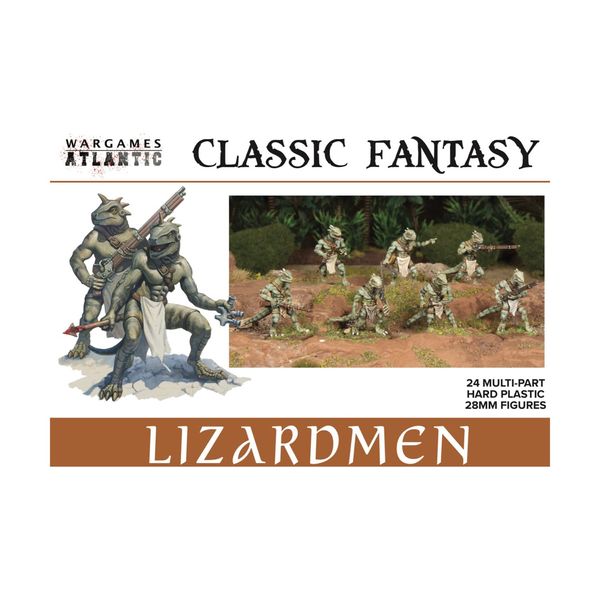 Wargames Atlantic - Classic Fantasy: Lizardmen (24 Multi Part Hard Plastic 28mm Figures)