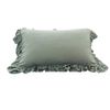Pillowcase 75x50cm (70x50cm) Solid Envelope Style Nordic Pillowcase with Three Layers Ruffle Wedding (Green)