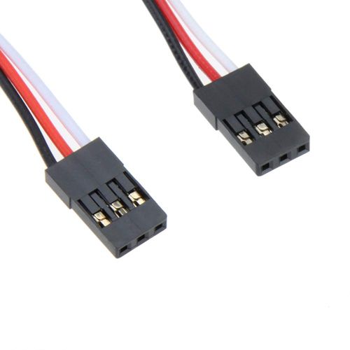 Boladge 10pcs 20CM Male to Male 3 Pin JR Plug RCA Servo Connector Cable Extension Cord for Quadcopter