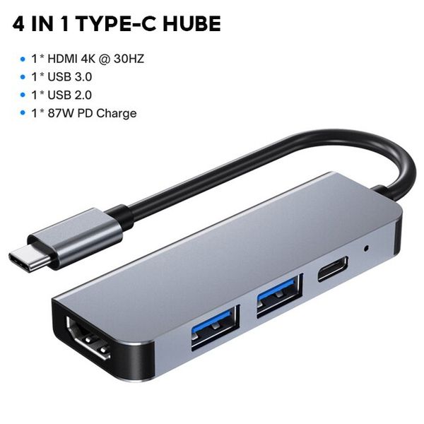 thunderbolt hub 8 in1 usb c ethernet adapter rj45 type c gigabit network 1000m wired 4k hdmi sdtf card reader pd thunderbolt for, 4in1 hdmi PD