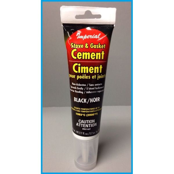 IMPERIAL KK0075-A Stove & Gasket Cement High Heat Woodstove Pellet Gas Black 2.7