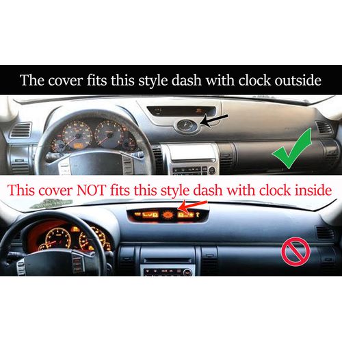 Fcovergurus Dash Cover Mat Custom Fit for Infiniti G35 with Clock Outside, Dashboard Cover Pad Carpet Protector BY58 (Black)