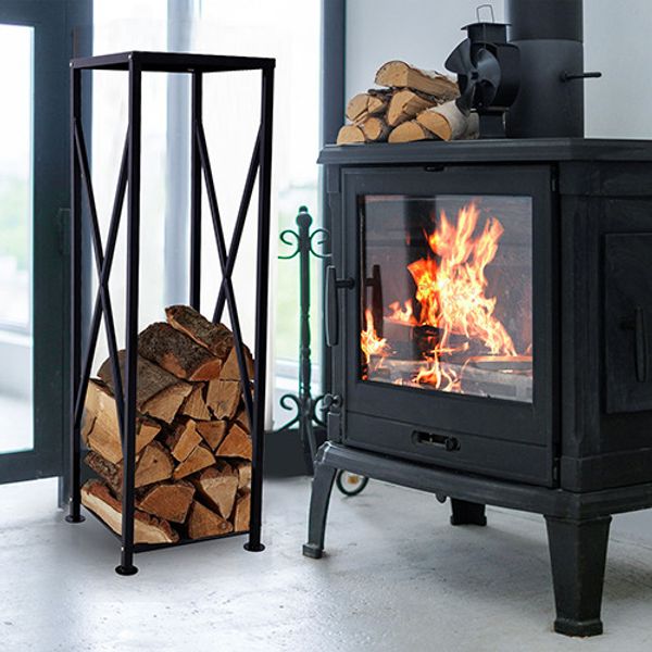 Firewood Wood Storage Log Rack Holder for Outdoor Indoor Fireside Fireplace