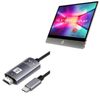 BoxWave Cable Compatible with Espresso Display 13 Touch V2 - SmartDisplay Cable - USB Type-C to HDMI (6 ft), USB C/HDMI Cable - Jet Black
