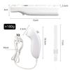 OSTENT Motion Sensor Remote Controller + Wired Nunchuck Combo Compatible for Nintendo Wii Console Color White