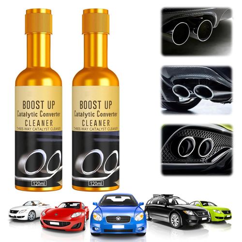 2PCS Catalytic Converter Cleaner Auto Parts Engine, Catalytic Converter Cleaner kit, 120 ml Exhaust System Pipe Carbon Removal Cleaner Treatment Additive Oil for Gas and Diesel Car