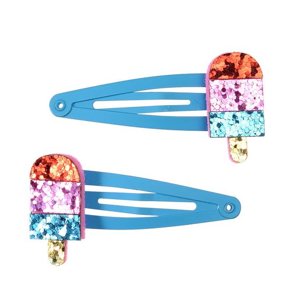 Children's Ice Lolly Glitter Hair Clips (set Of 2)