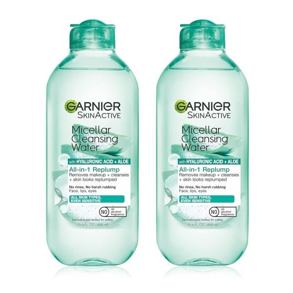 Garnier Garnier Micellar Water Facial Cleanser Makeup Remover 400mL 2ea