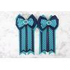 Horse Show Bows (Teal Polka-dot)