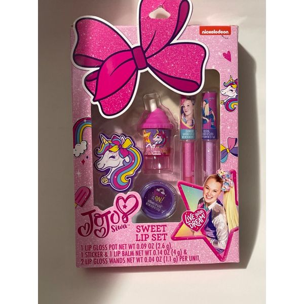 ✅ Sparkle & Shine with JoJo!  Nickelodeon JoJo Siwa Lip Gloss & Cosmetic Bag Set
