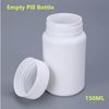 12PCS 150ml White Empty Pill Round Bottles with Lids