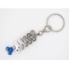 Bike Chain Key Chains with Gourd-Shaped End Cap Blue