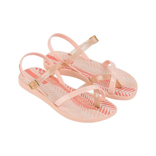 Ipanema Boys Girls Fashion Sand X Kids Sandals, Beige Glitter Orange