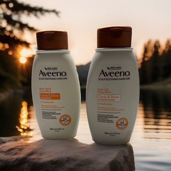 2 Pack Aveeno Apple Cider Vinegar Blend Shampoo, 12 fl. oz 2 Pack