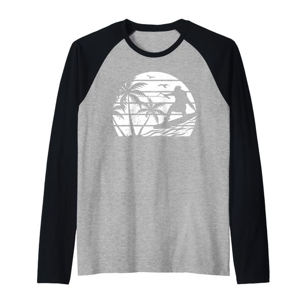 Wakeboarding Silhouette Wakeboarder Wakesurfen Raglan
