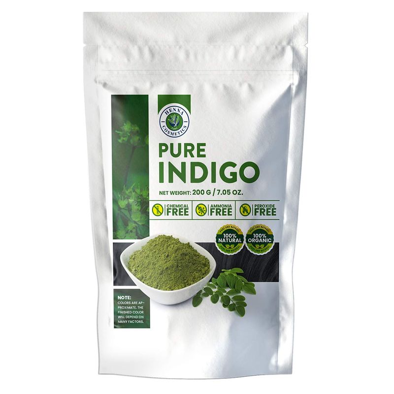 100% Pure Indigo Leaf Powder, Hair Dye, Indigo/Black, To Use With Henna ...