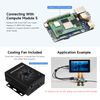 Waveshare Mini Base Board, Mini-WaComputer Designed for Raspberry Pi Compute Module 5 (NOT Included), Onboard EEPROM and Encryption Chip, Including Metal Case and Power Supply