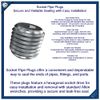 1/8" | Hex Socket Pipe Plugs (Inch-A2) [1/8" | 50pcs | A2/304 | DIN | BSPT]