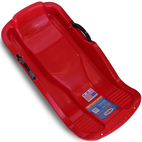 Flexible Flyer Winter Heat Snow Sled. Plastic Sno Slider Bobsled, 38 x 18 x 7 inches