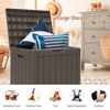 30 Gallon Outdoor Storage Organizer Deck Box Seating Container With Lockable Lid