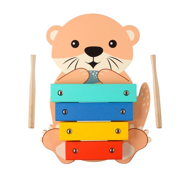 Otter Wooden Xylophone, Toddler Baby Instruments - Animal Musical Toys For 1 Year Old Kids - Montessori Kids Musical Percussion Instruments - Early Development Activity Toy by Orange Tree Toys