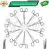 10 Pcs Mosquito Hemostat Locking Forceps 3.5" Curved & Straight German Grade