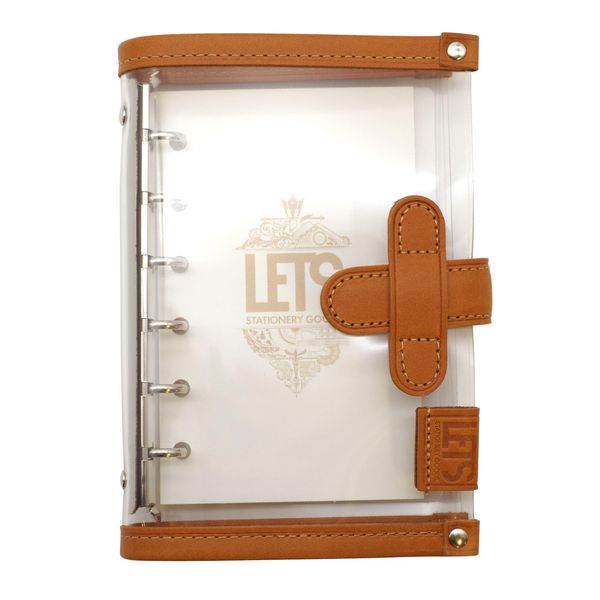 LETS STATIONERY GOODS Clear Personal Organizer Mini 6 [Natural]