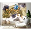 Modern Abstract Wall Art for Bedroom Decor; Large Fabric Wall Covering Backdrop
