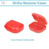 Dental Retainer Box Orthodontic Appliance Guard Snap closure, 1" Assorted 100/Cs
