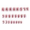 HappyHome Nail Tips, 3D Nails, False Nails, Round Tips, Nail Stickers, Set of 24, Double-Sided Tape, Wood Stick, Nail File Included (MJ236)