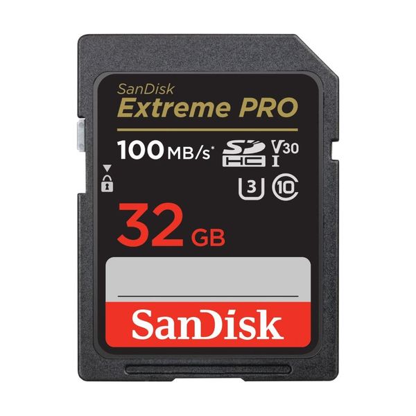 SanDisk 32GB Extreme PRO SDHC UHS-I Memory Card - C10, U3, V30, 4K UHD, SD Card - SDSDXXO-032G-GN4IN