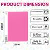 Pink Colour - A4 20 Pocket Display File Book Presentation Folder Portfolio Financial Document, Interviews Project Book Certificate Folder Plastic Wallets (40 Views) (Single)