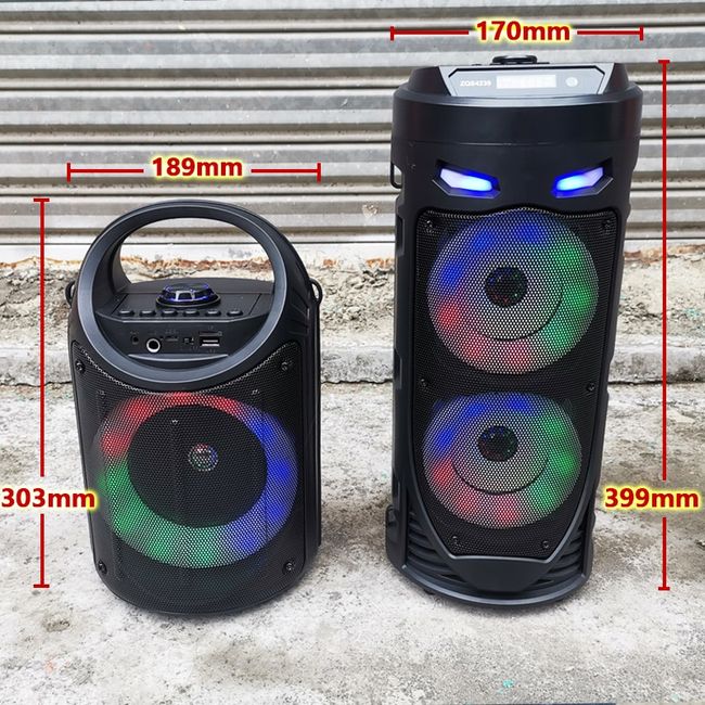 Multi-functional FM Radio Portable Bluetooth Speaker with LED Display  Flashlight Support U Disk TF Card