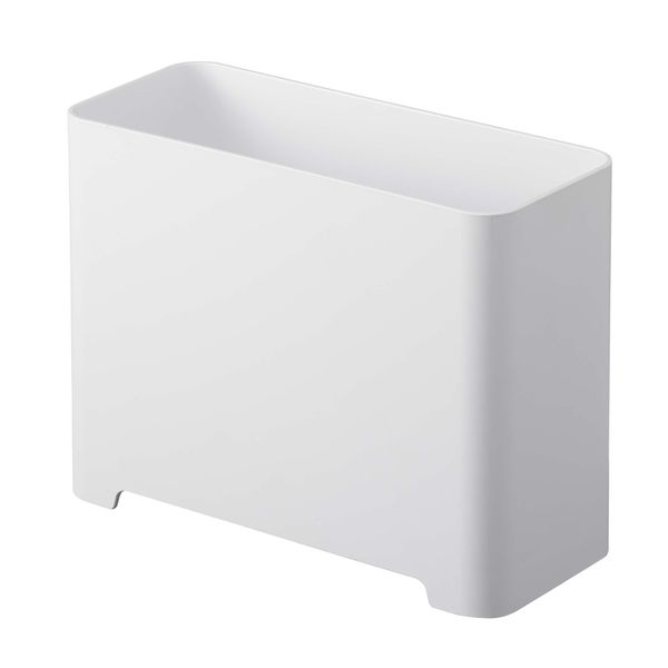 Yamazaki 5540 Magnetic Bathroom Trash Can, White, Approx. W 7.9 x D 3.4 x H 5.9 inches (20 x 8.7 x 15 cm), Tower with Magnet, Drain Hole, Dust Bin