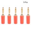 uxcell Banana Plug Speaker Wire Cable 2mm Plug Connector Jack Connector Gold Red 5pcs