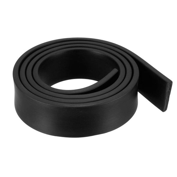 sourcing map Solid Rectangle Rubber Seal Strip 30mm Wide 5mm Thick, 1 Meter Long Black