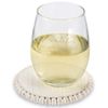Mud Pie White Beaded Coaster Sets
