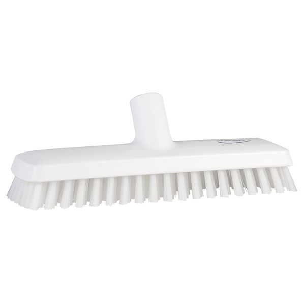 Vikan 70435 Deck Scrub,Medium,11",PP/PBT,White