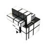 FCBB 3x3x3 Mirror Silver Speed Cube Puzzle Black