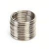 AKORD 100pcs 20mm Split Key Chain Ring Connector Keychain with Nickel Plated