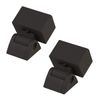 Deckorators Contemporary Rectangular in Stair Top Rail Brackets - Textured Black (with Screws)