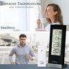 Technoline WS 9767 Weather Station with Radio-Controlled Clock - Indoor and Outdoor Temperature Display - High-Gloss Black - 6.4 x 4.5 x 16.5 cm