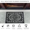 Wrought Iron Half Round Doormat 24X36 Durable Recycled Rubber Design