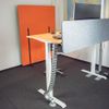 Cable Management Desk Height Adjustable I Black Max. 1285 mm I 4 Chambers I Adjustable Cable Hose PC