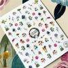 Nail Art 3D Decal Stickers Multicolored Flowers CA059