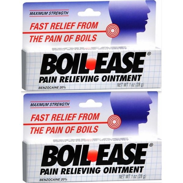 Boil-Ease Ointment Maximum Strength 1oz ( 2 pack ) PHARMACY FRESH! ^